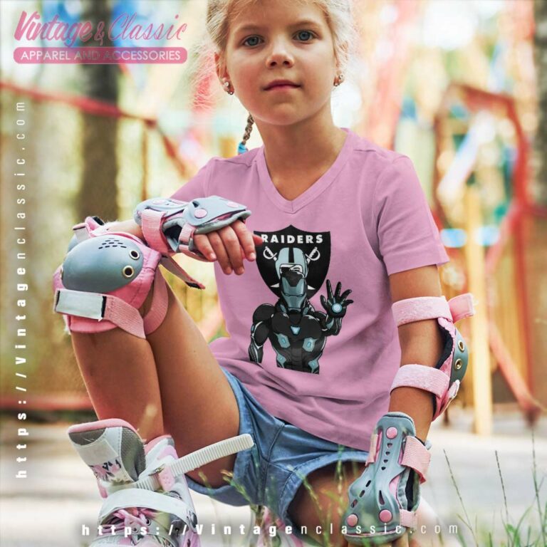 Iron Man Fan Las Vegas Raiders Kids V Neck TShirt Iron Man Fan Las Vegas Raiders Kids V Neck TShirt
