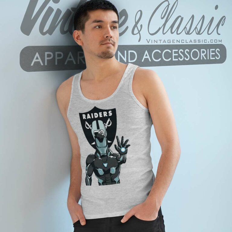 Iron Man Fan Las Vegas Raiders Tank Top Racerback Iron Man Fan Las Vegas Raiders Tank Top Racerback