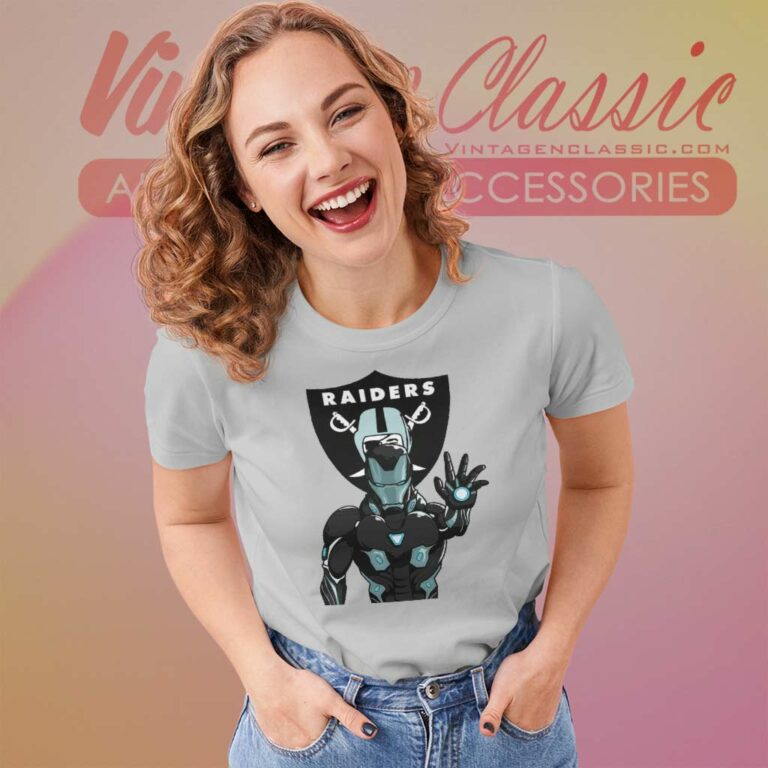 Iron Man Fan Las Vegas Raiders Women TShirt Iron Man Fan Las Vegas Raiders Women TShirt