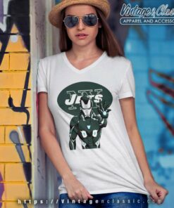 Iron Man New York Jets V Neck TShirt