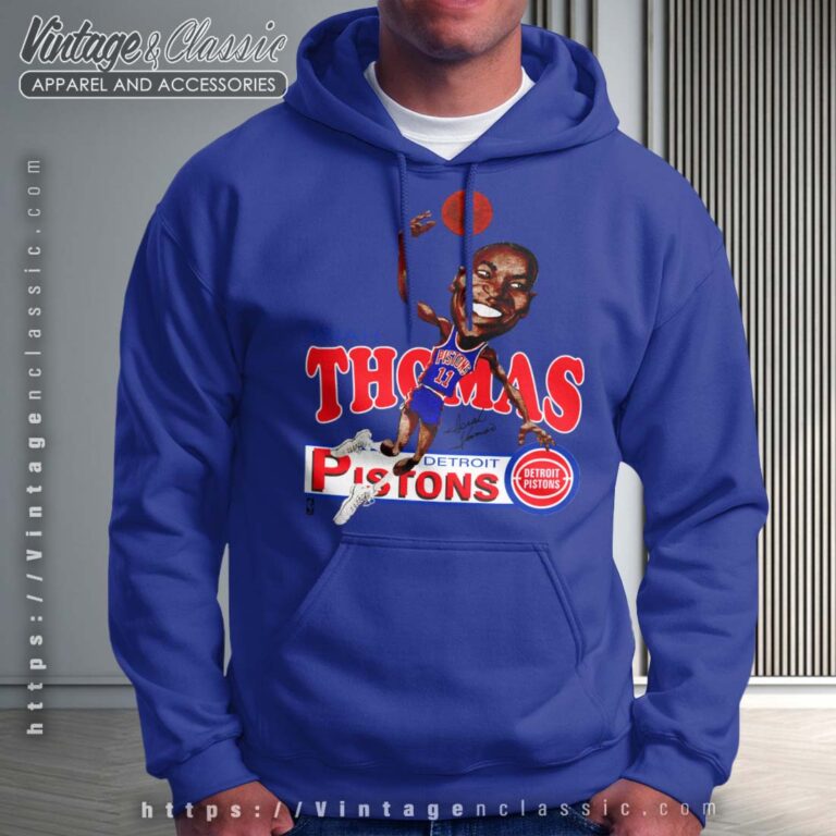 Isiah Thomas Detroit Pistons Caricature Royal Hoodie Isiah Thomas Detroit Pistons Caricature Royal Hoodie