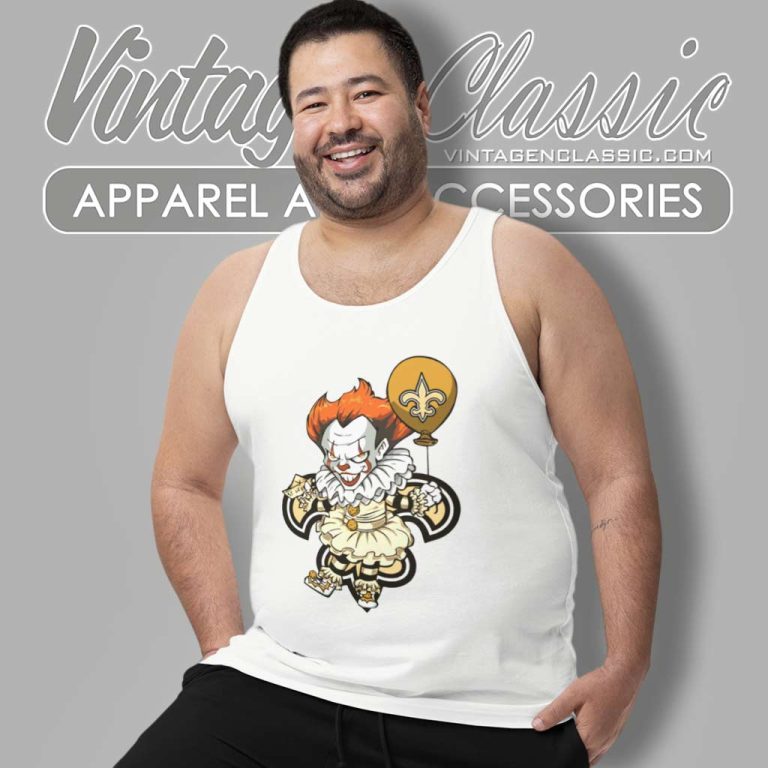 It Clown Pennywise New Orleans Saints Tank Top Racerback It Clown Pennywise New Orleans Saints Tank Top Racerback