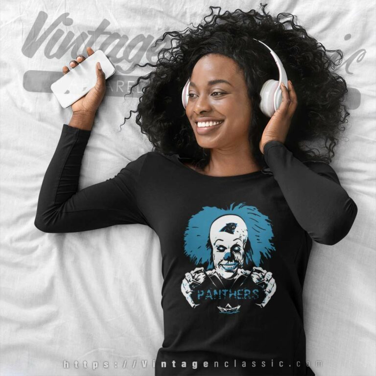 It Halloween Carolina Panthers Nfl Long Sleeve Tee It Halloween Carolina Panthers Nfl Long Sleeve Tee