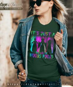 Its Just A Bunch Of Hocus Pocus Shirt Witch V Neck TShirt
