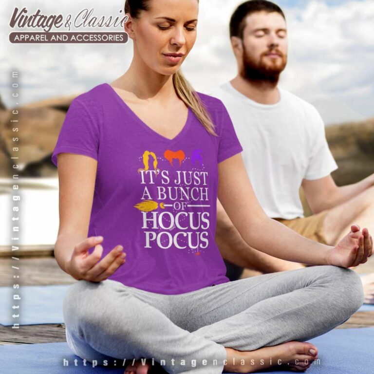 Its Just A Bunch Of Hocus Pocus V Neck TShirt Its Just A Bunch Of Hocus Pocus V Neck TShirt