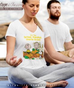 Its The Great Pumpkin Charlie Brown V Neck TShirt