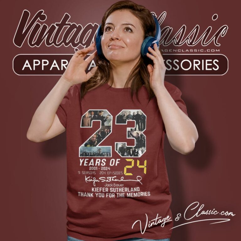 Jack Bauer Kiefer Sutherland 23 Years Of 2001 2024 Thank You For The Memories Women T Shirt Jack Bauer Kiefer Sutherland 23 Years Of 2001 2024 Thank You For The Memories Women T Shirt