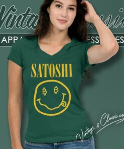 Jack Dorsey Wearing Satoshi V Neck TShirt