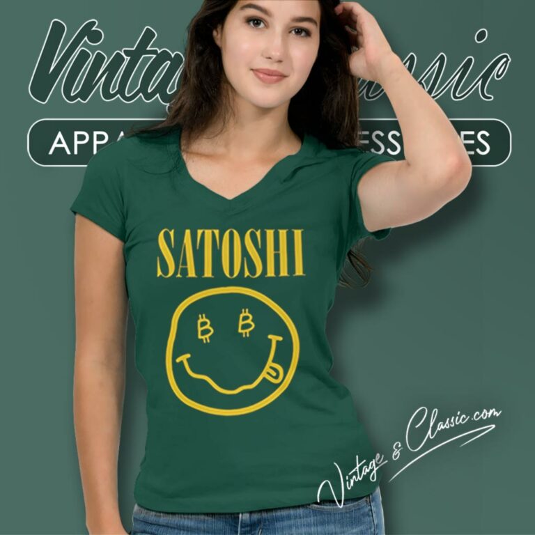 Jack Dorsey Wearing Satoshi V Neck TShirt Jack Dorsey Wearing Satoshi V Neck TShirt