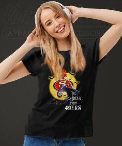 Jack Skellington 49ers Shirt The Nightmare From Raiders Women TShirt