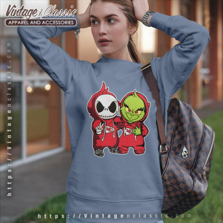 Jack Skellington And Grinch Kansas City Chiefs Sweatshirt Jack Skellington And Grinch Kansas City Chiefs Sweatshirt