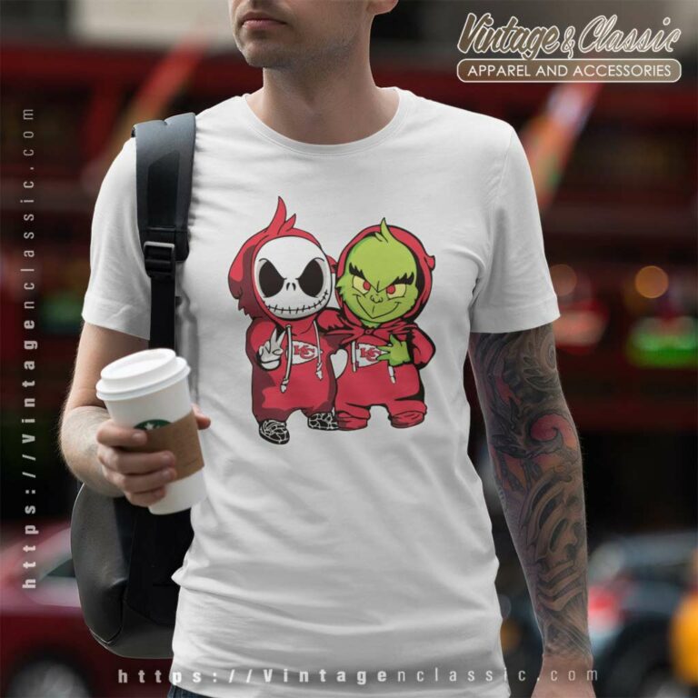 Jack Skellington And Grinch Kansas City Chiefs T Shirt Jack Skellington And Grinch Kansas City Chiefs T Shirt