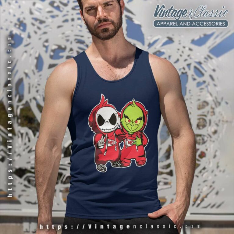 Jack Skellington And Grinch Kansas City Chiefs Tank Top Racerback Jack Skellington And Grinch Kansas City Chiefs Tank Top Racerback
