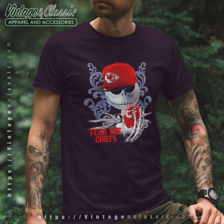 Jack Skellington And Kansas City Chiefs Fear The Chiefs T Shirt Jack Skellington And Kansas City Chiefs Fear The Chiefs T Shirt