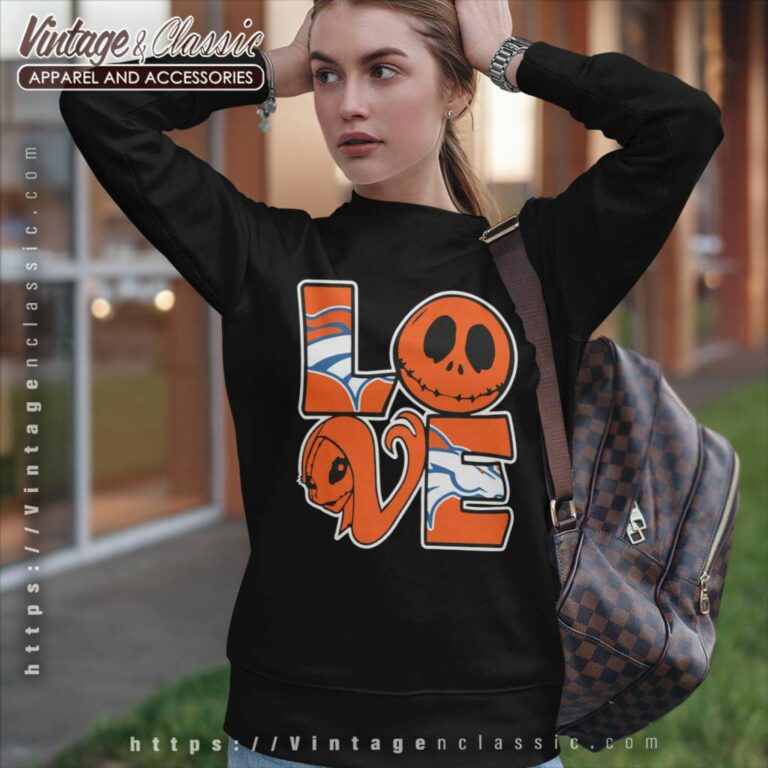 Jack Skellington And Sally Love Denver Broncos Sweatshirt Jack Skellington And Sally Love Denver Broncos Sweatshirt
