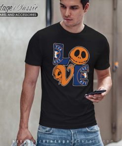 Jack Skellington And Sally Love Houston Astros T Shirt