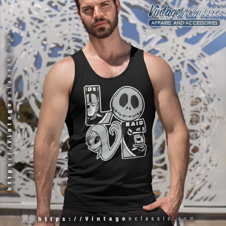 Jack Skellington And Sally Love Las Vegas Raiders Tank Top Racerback Jack Skellington And Sally Love Las Vegas Raiders Tank Top Racerback