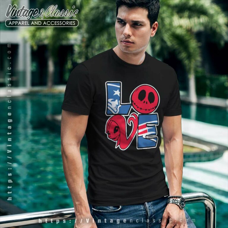Jack Skellington And Sally Love New England Patriots T Shirt Jack Skellington And Sally Love New England Patriots T Shirt