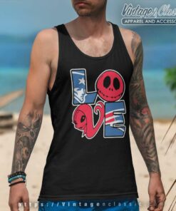 Jack Skellington And Sally Love New England Patriots Tank Top Racerback