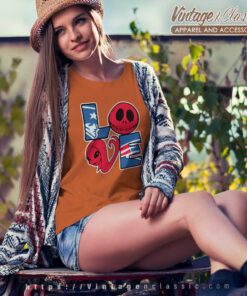 Jack Skellington And Sally Love New England Patriots Women TShirt