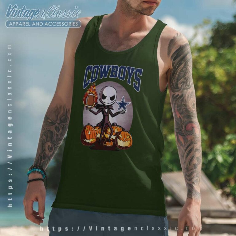 Jack Skellington Dallas Cowboys Halloween Tank Top Racerback Jack Skellington Dallas Cowboys Halloween Tank Top Racerback