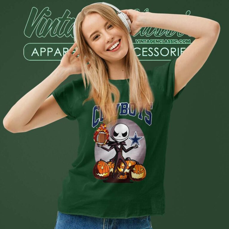Jack Skellington Dallas Cowboys Halloween Women TShirt Jack Skellington Dallas Cowboys Halloween Women TShirt