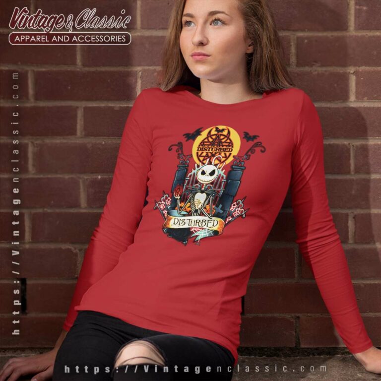 Jack Skellington Disturbed Halloween Long Sleeve Tee Jack Skellington Disturbed Halloween Long Sleeve Tee
