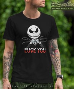 Jack Skellington Fck Love You Las Vegas Raiders T Shirt