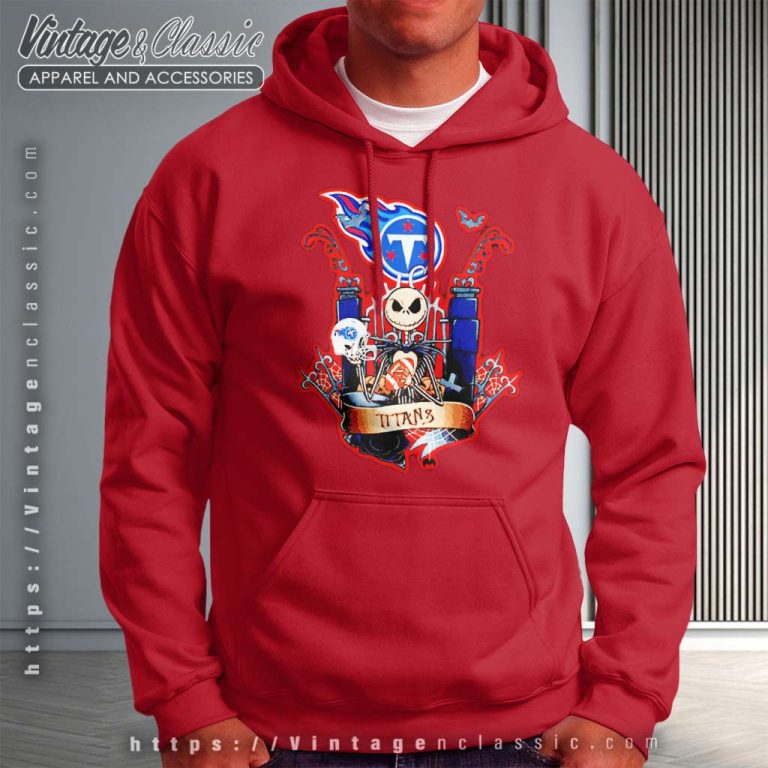 Jack Skellington Halloween Tennessee Titans Fan Hoodie Jack Skellington Halloween Tennessee Titans Fan Hoodie