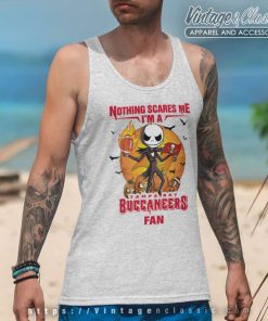 Jack Skellington Nothing Scares Me Im A Tampa Bay Buccaneers Fan Halloween Tank Top Racerback