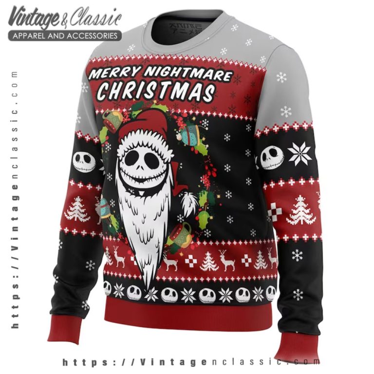 Jack Skellington Oogie Santa Ugly Christmas Sweater Ugly Sweater 2 Jack Skellington Oogie Santa Ugly Christmas Sweater Ugly Sweater 2