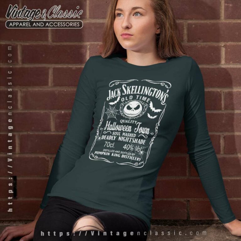 Jack Skellington Pumpkin King Distillery Long Sleeve Tee Jack Skellington Pumpkin King Distillery Long Sleeve Tee