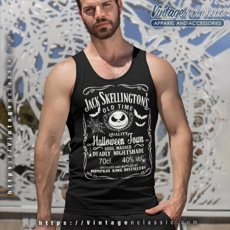 Jack Skellington Pumpkin King Distillery Tank Top Racerback Jack Skellington Pumpkin King Distillery Tank Top Racerback