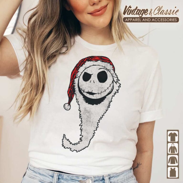 Jack Skellington Santa Claus Big Face Shirt Retro Nightmare Before Christmas T shirt Jack Skellington Santa Claus Big Face Shirt Retro Nightmare Before Christmas T shirt