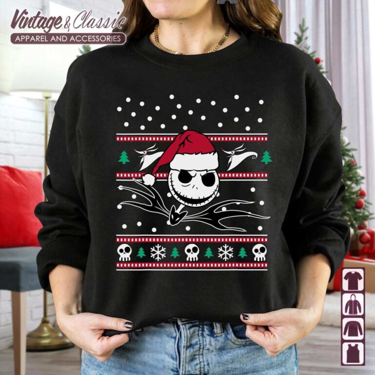 Jack Skellington Santa Shirt The Nightmare Before Christmas Ugly Shirt Jack Skellington Santa Shirt The Nightmare Before Christmas Ugly Shirt
