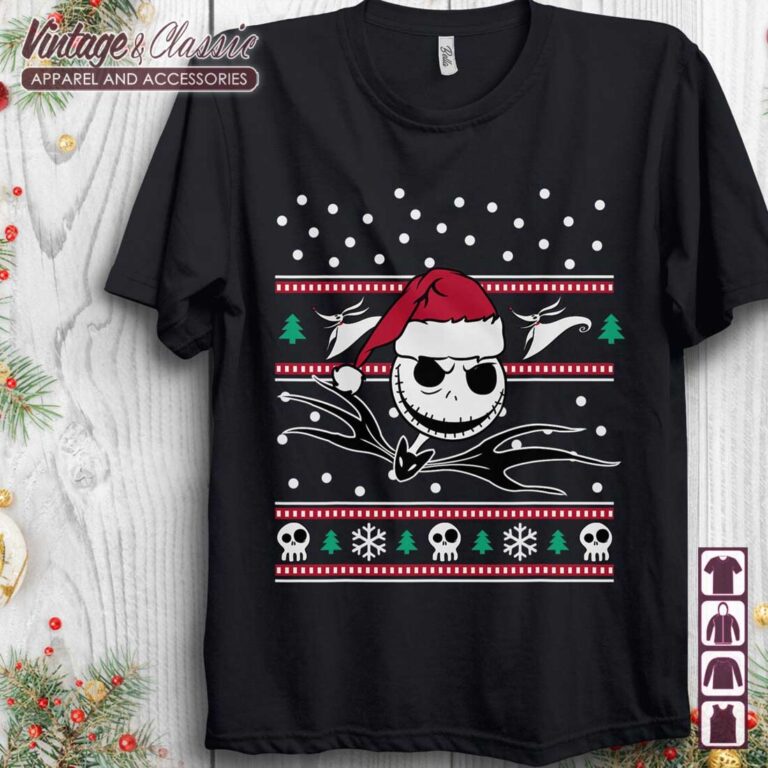 Jack Skellington Santa Shirt The Nightmare Before Christmas Ugly Shirt Jack Skellington Santa Shirt The Nightmare Before Christmas Ugly Shirt