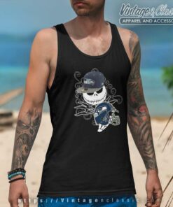 Jack Skellington Seattle Seahawks Halloween Tank Top Racerback