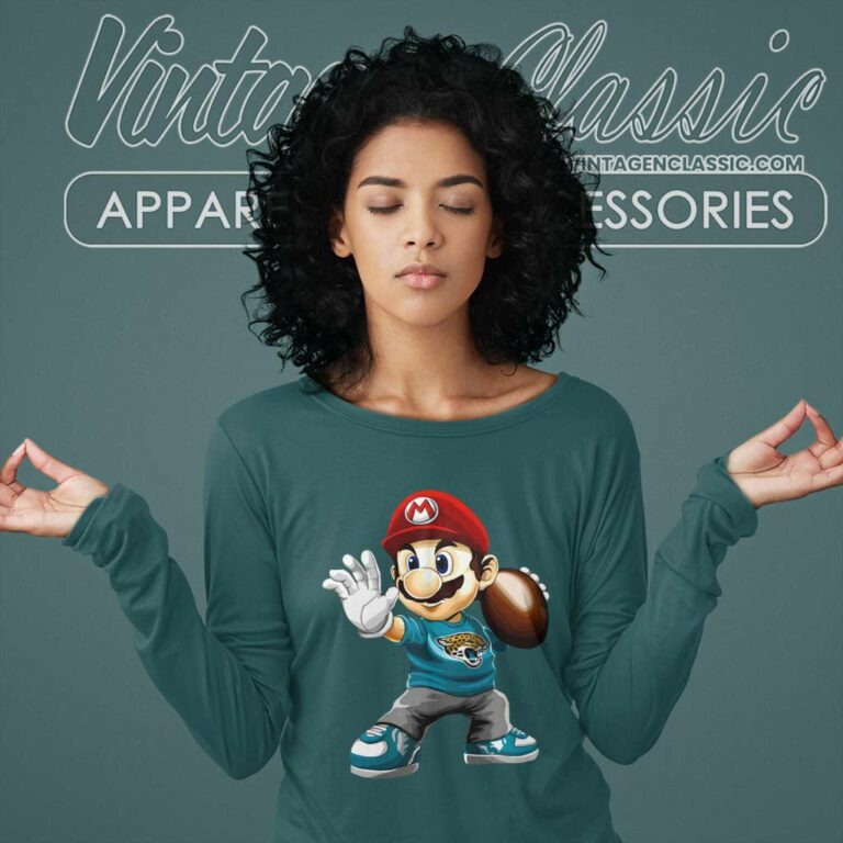 Jacksonville Jaguars American Football Team Mario Long Sleeve Tee Jacksonville Jaguars American Football Team Mario Long Sleeve Tee
