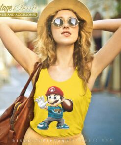 Jacksonville Jaguars American Football Team Mario Shirt 4 Jacksonville Jaguars American Football Team Mario Tank Top Racerback