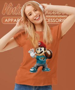 Jacksonville Jaguars American Football Team Mario Shirt 6 Jacksonville Jaguars American Football Team Mario Women TShirt