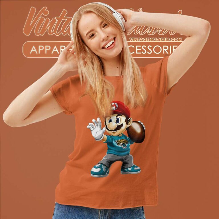 Jacksonville Jaguars American Football Team Mario Women TShirt Jacksonville Jaguars American Football Team Mario Women TShirt