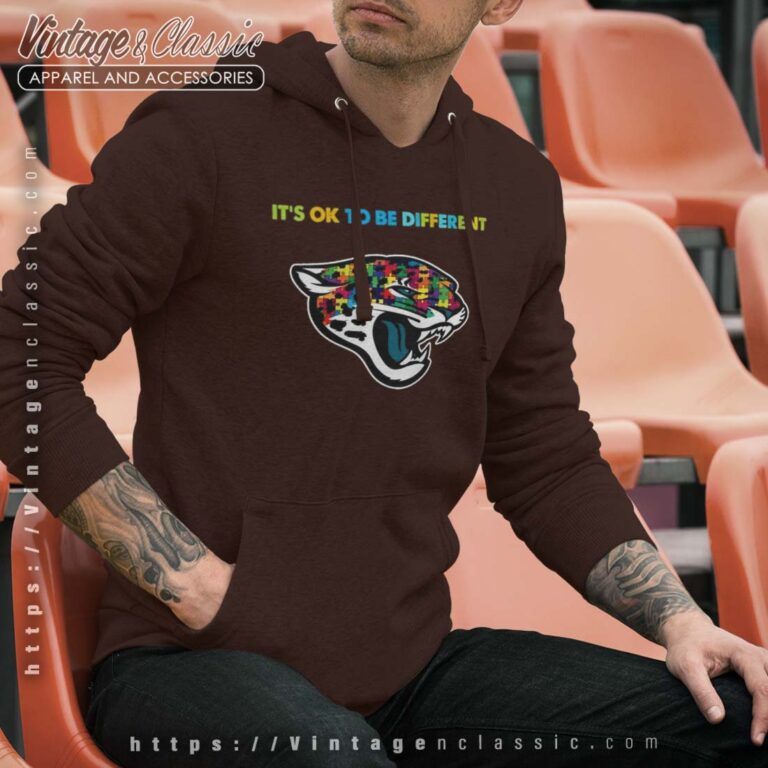 Jacksonville Jaguars Autism Its Ok To Be Different Hoodie Jacksonville Jaguars Autism Its Ok To Be Different Hoodie