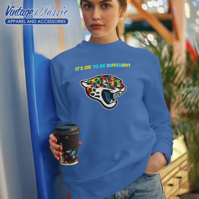 Jacksonville Jaguars Autism Its Ok To Be Different Sweetshirt Jacksonville Jaguars Autism Its Ok To Be Different Sweetshirt