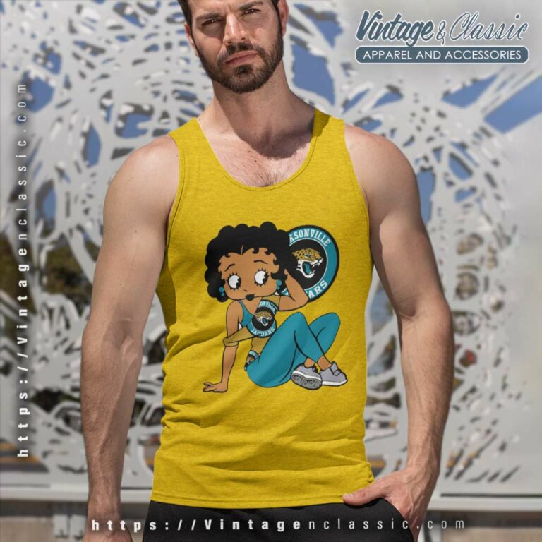 Jacksonville Jaguars Betty Boop Tank Top Racerback Jacksonville Jaguars Betty Boop Tank Top Racerback