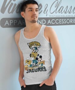 Jacksonville Jaguars Cartoon Movie Donald Duck Mic Tank Top Racerback