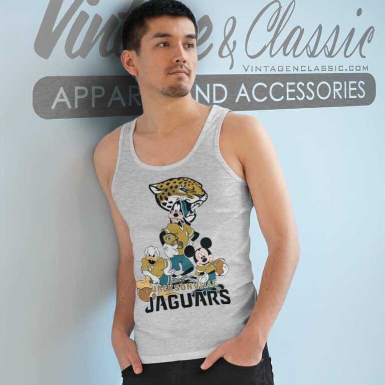 Jacksonville Jaguars Cartoon Movie Donald Duck Mic Tank Top Racerback Jacksonville Jaguars Cartoon Movie Donald Duck Mic Tank Top Racerback