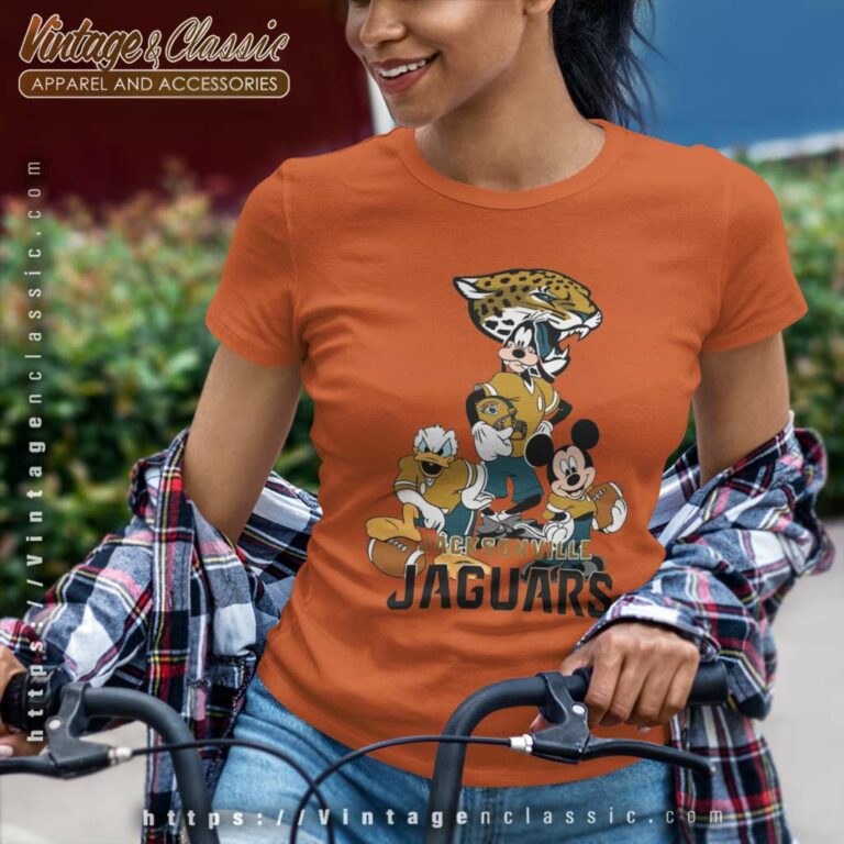 Jacksonville Jaguars Cartoon Movie Donald Duck Mic Women TShirt Jacksonville Jaguars Cartoon Movie Donald Duck Mic Women TShirt
