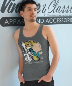 Jacksonville Jaguars Charlie Brown Snoopy Tank Top Racerback