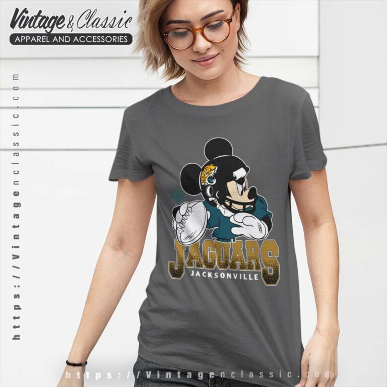 Jacksonville Jaguars Fandom In A Bold With This Disney Mickey Women TShirt Jacksonville Jaguars Fandom In A Bold With This Disney Mickey Women TShirt