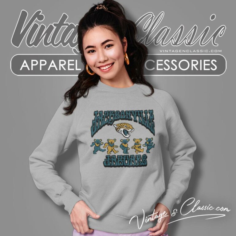 Jacksonville Jaguars Grateful Dead Dancing Bears Sweatshirt Jacksonville Jaguars Grateful Dead Dancing Bears Sweatshirt